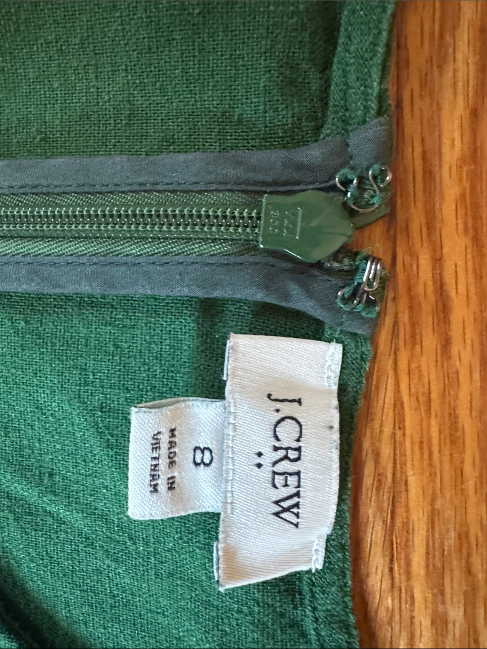J. Crew Deep Green Sleeveless Shift Dress - Picture 4 of 7
